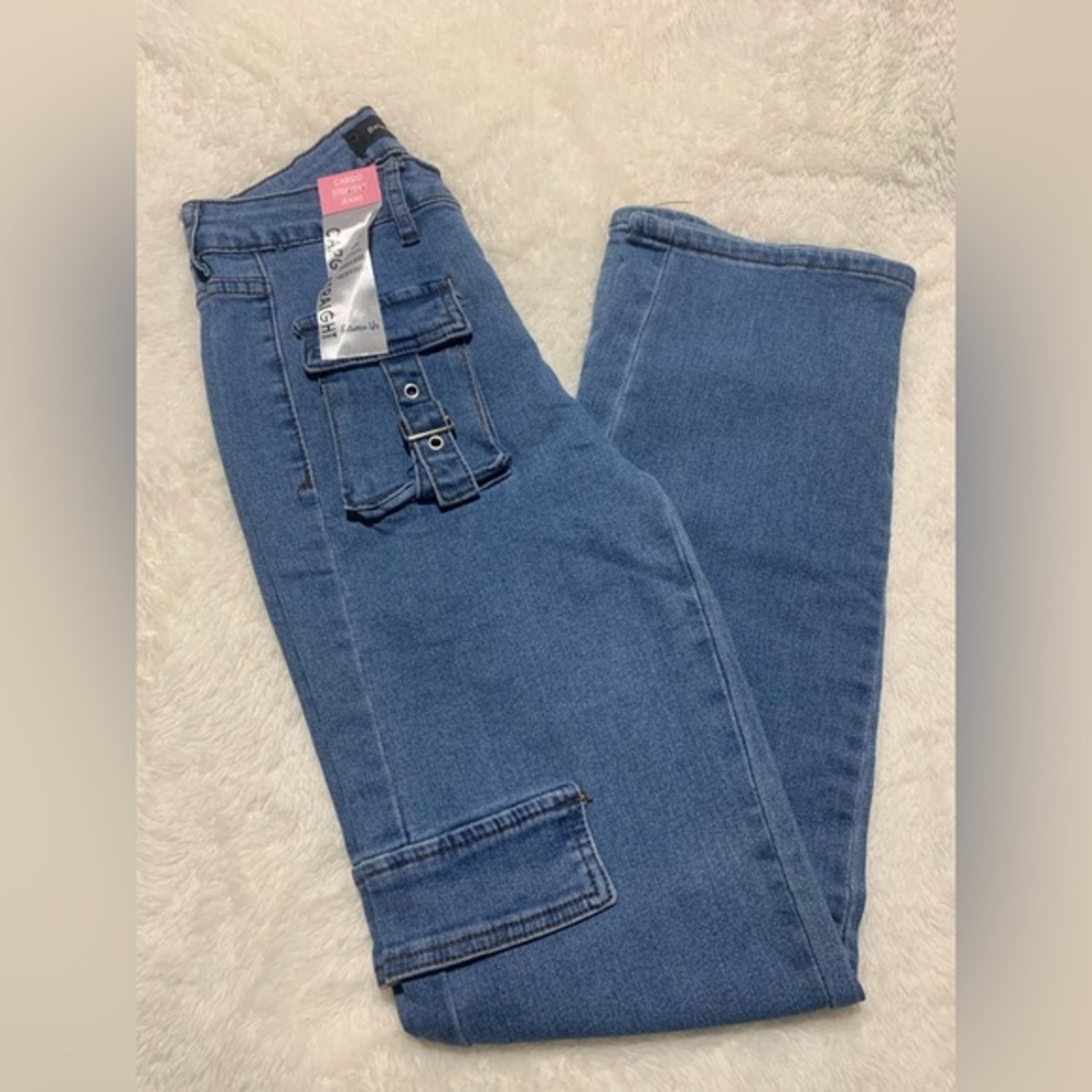 Between Us Women's Blue Cargo Jeans